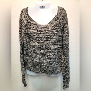 AMERICAN EAGLE WOMAN'S SIZE LARGE Long Sleeve Marled Knit Scooped Knit Sweater